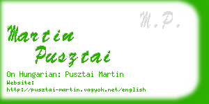 martin pusztai business card